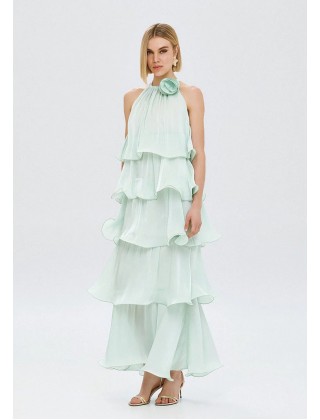 Γυναικείο μάξι φόρεμα halter με βολάν - Spell 63-3324