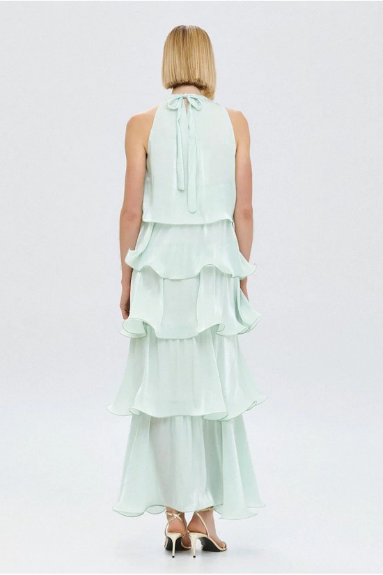 Γυναικείο μάξι φόρεμα halter με βολάν - Spell 63-3324 Γυναικείο μάξι φόρεμα halter με βολάν - Spell 63-3324