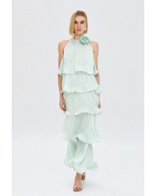 Γυναικείο μάξι φόρεμα halter με βολάν - Spell 63-3324