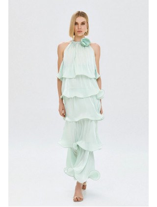 Γυναικείο μάξι φόρεμα halter με βολάν - Spell 63-3324