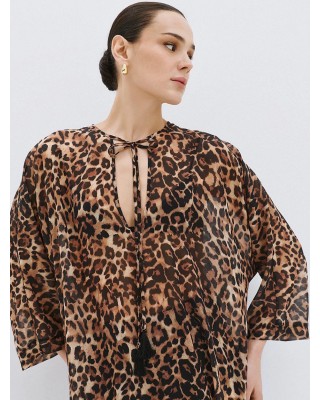 Γυναικείο μάξι λεοπάρ φόρεμα - Access 63-3413