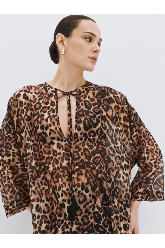 Γυναικείο μάξι λεοπάρ φόρεμα - Access 63-3413 Γυναικείο μάξι λεοπάρ φόρεμα - Access 63-3413