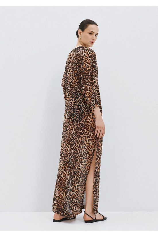 Γυναικείο μάξι λεοπάρ φόρεμα - Access 63-3413 Γυναικείο μάξι λεοπάρ φόρεμα - Access 63-3413