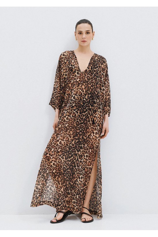 Γυναικείο μάξι λεοπάρ φόρεμα - Access 63-3413 Γυναικείο μάξι λεοπάρ φόρεμα - Access 63-3413