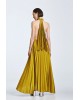 Γυναικείο μάξι πλισέ φόρεμα με ανοιχτή πλάτη - Access 63-3316