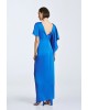 Γυναικείο μάξι σατέν φόρεμα με βολάν - Access 63-3354