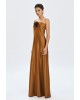Γυναικείο μάξι σατέν στράπλες φόρεμα - Access 63-3326