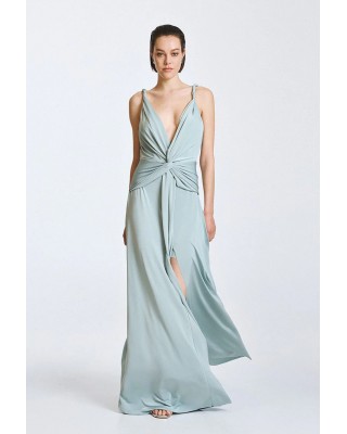 Γυναικείο μάξι φόρεμα με κόμπο - Access 63-3331