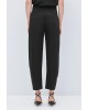 Γυναικείο μαύρο slouchy παντελόνι με πιέτες - Access 63-5154 Γυναικείο μαύρο slouchy παντελόνι με πιέτες - Access 63-5154