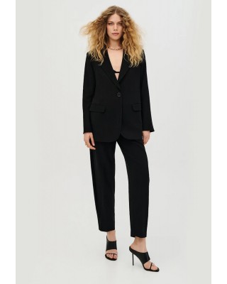 Γυναικείο μαύρο carrot παντελόνι με λάστιχο - Eight 63-5051