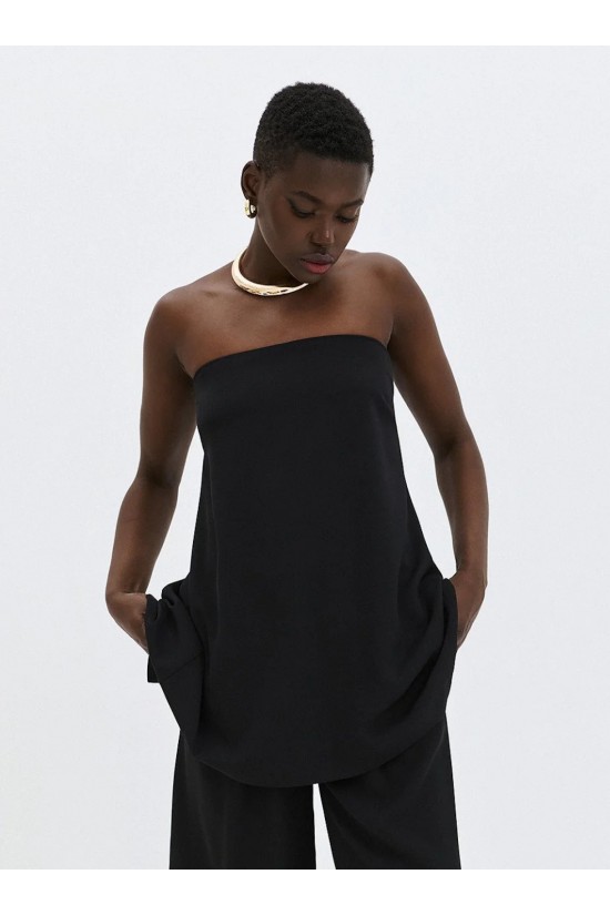 Γυναικείο μαύρο στράπλες τοπ - Access 63-2100