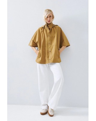 Γυναικείο τζάκετ με κουκούλα και ζώνη - Eight 63-1057