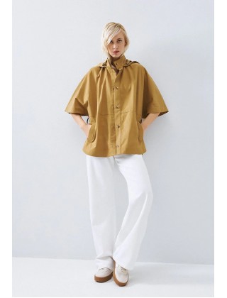 Γυναικείο τζάκετ με κουκούλα και ζώνη - Eight 63-1057