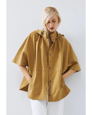 Γυναικείο τζάκετ με κουκούλα και ζώνη - Eight 63-1057