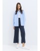 Γυναικείο μπλε παντελόνι με ρεβέρ - Access 63-5046