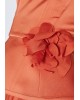 Γυναικείο πορτοκαλί στράπλες τοπ με λουλούδι - Access 63-2042