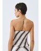 Γυναικείο ριγέ στράπλες τοπ - Eight 63-2173