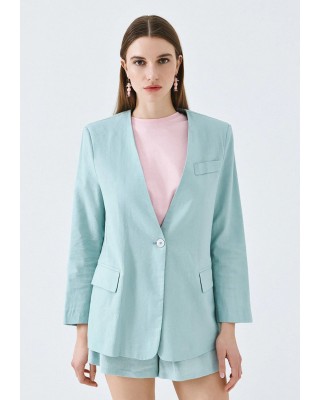 Γυναικείο σακάκι χωρίς πέτο - Eight 63-1048 Γυναικείο σακάκι χωρίς πέτο - Eight 63-1048