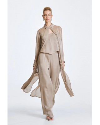 Γυναικεία ψηλόμεση wide leg παντελόνα - Access 63-5062