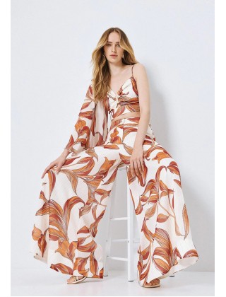 Γυναικεία εμπριμέ ψηλόμεση παντελόνα - Spell 63-5114