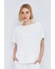 Γυναικεία κοντομάνικη μπλούζα με πιέτα - access 63-2068