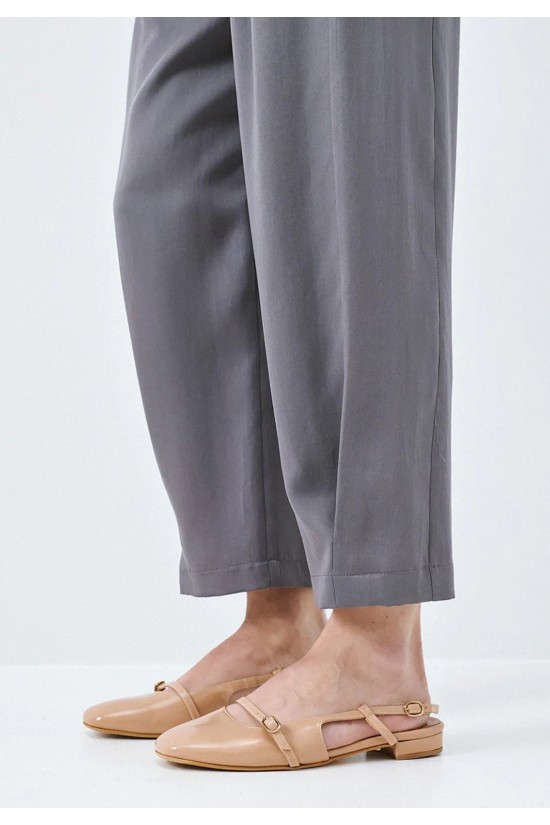 Γυναικείο γκρι slouchy παντελόνι με πιέτες - Access 63-5154 Γυναικείο γκρι slouchy παντελόνι με πιέτες - Access 63-5154