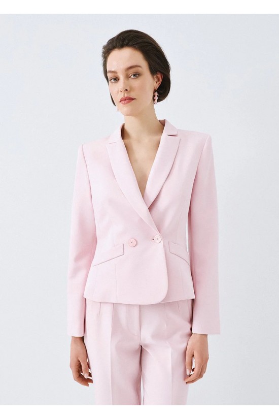 Γυναικείο σταυρωτό ροζ σακάκι - Spell 63-1061