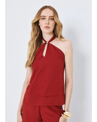 Γυναικείο κόκκινο halter τοπ - Access 63-2024