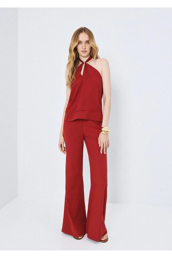 Γυναικείο κόκκινο halter τοπ - Access 63-2024