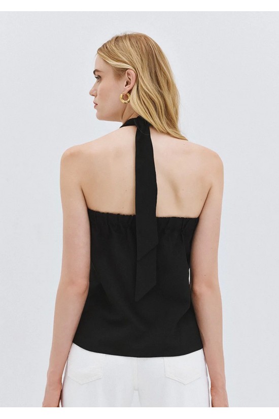 Γυναικείο μαύρο halter τοπ - Access 63-2024