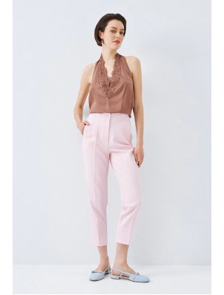 Γυναικείο ροζ ψηλόμεσο παντελόνι - Spell 63-5132