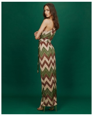 Φόρεμα με έναν ώμο lurex - W2-3310