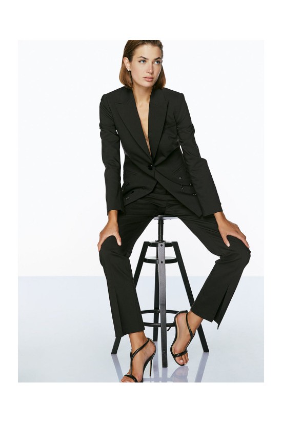 Black bottoms with a tear - W2-5107 Black bottoms with a tear - W2-5107
