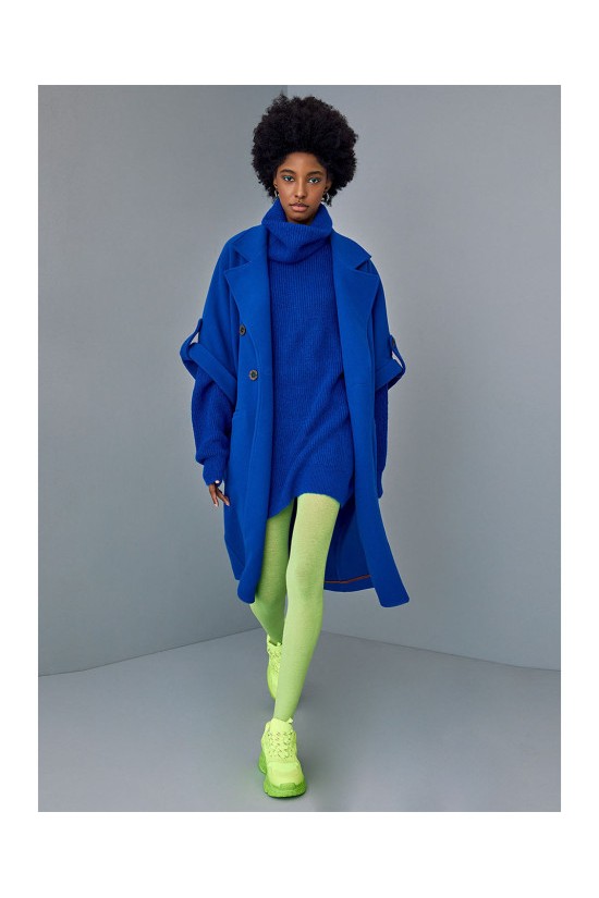 Long knitted Oversized Blouse - W2-8125 Long knitted Oversized Blouse - W2-8125