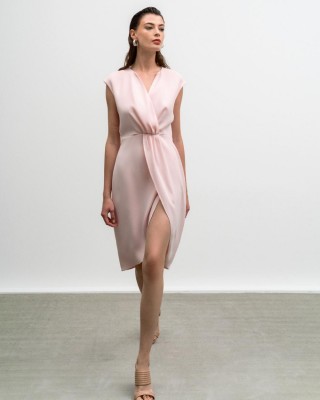 Φόρεμα κρουαζέ με πιέτες - 33-3321 Φόρεμα κρουαζέ με πιέτες - 33-3321