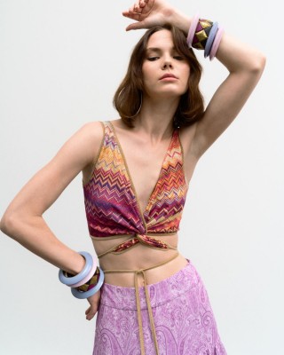 Μπλούζα μπούστο με έθνικ μοτίβο- 33-2106