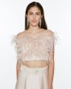 Satin bodice with feathers -33-2017 Satin bodice with feathers -33-2017
