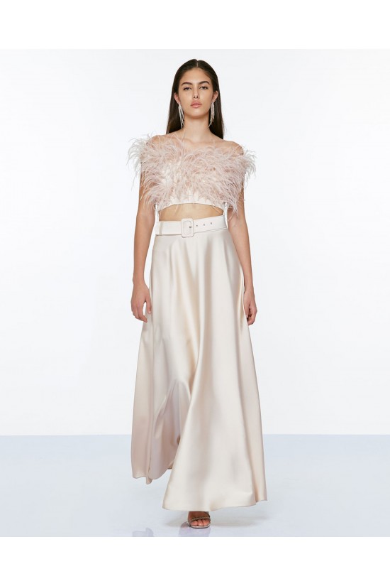 Satin bodice with feathers -33-2017 Satin bodice with feathers -33-2017