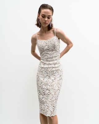 Φόρεμα pencil με δαντέλα -33-3329 Φόρεμα pencil με δαντέλα -33-3329