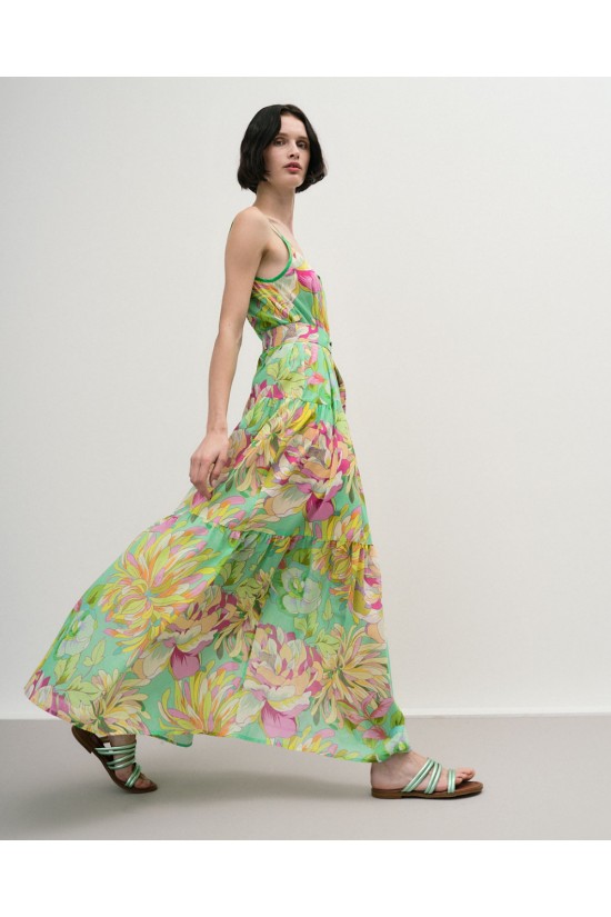 Φλοράλ Φόρεμα με βολάν - 33-3357