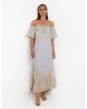 Long bohemian Off-DShoulder Dress Greek Archaic Kori - S22K-230361