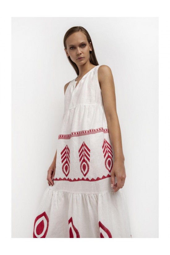 Sleeveless Maxi dress details – Greek Archaic Kori S22K-230371 Sleeveless Maxi dress details – Greek Archaic Kori S22K-230371