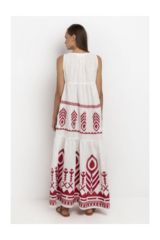 Sleeveless Maxi dress details – Greek Archaic Kori S22K-230371 Sleeveless Maxi dress details – Greek Archaic Kori S22K-230371
