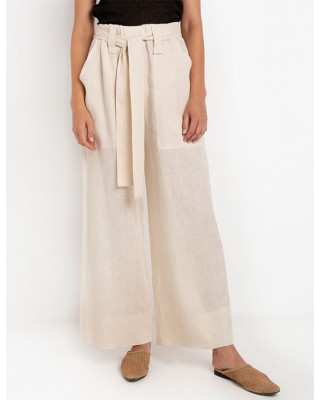 Linen Trouser With Belt- Greek Archaic Kori S22K-110021