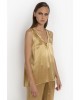 Satin sleeveless blouse - Greek Archaic Kori S22K-140021 Satin sleeveless blouse - Greek Archaic Kori S22K-140021