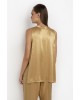 Satin sleeveless blouse - Greek Archaic Kori S22K-140021
