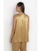 Satin sleeveless blouse - Greek Archaic Kori S22K-140021 Satin sleeveless blouse - Greek Archaic Kori S22K-140021