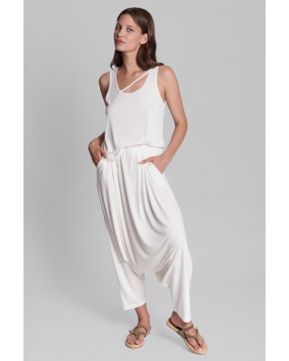 Γυναικεία λευκή αμάνικη μπλούζα - Collectiva Noir Tao Top