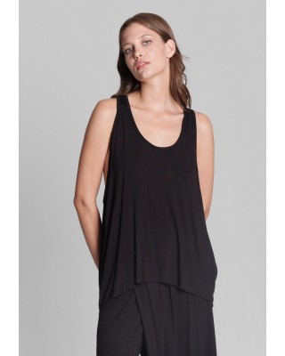 Γυναικεία μαύρη ασύμμετρη μπλούζα - Collectiva Noir Amir Top 