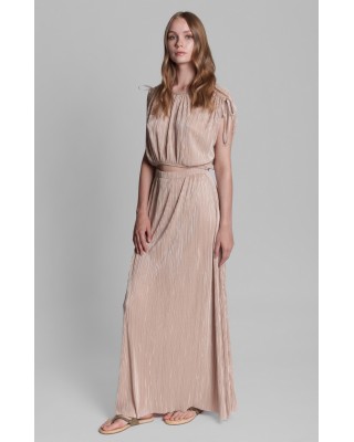 Γυναικεία μάξι μπεζ πλισέ φούστα - Collectiva Noir Cadi Skirt